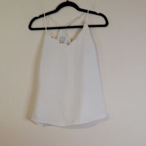 J. Crew White Scalloped V-Neck Strappy Camisole